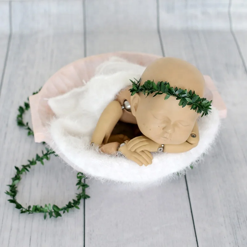 

Baby Wooden prop bowl Rustic beach Newborn photography props Wood log bed