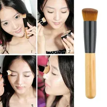 Profissional fibra macia angular Flat Top Foundation pó escova cosmética atacado ferramenta Drop Shipping