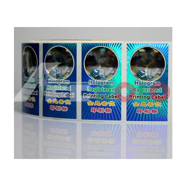 Custom Reflection Rainbow Holographic Stickers Label, Adhesive Laser Prismatic Hologram Sticker