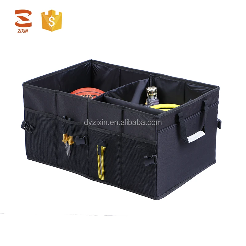 NIKAVI Car Boot Organizer, Auto Car Trunk Tidy Bag, Collapsible Storage  Box, Fold-able Multi-use Tools (Black)