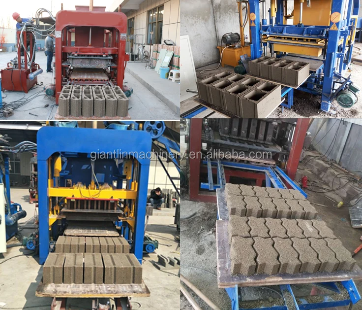 Giantlin Qt4-18 Automatic Hydraulic Concrete Cement Hollow Block Making ...