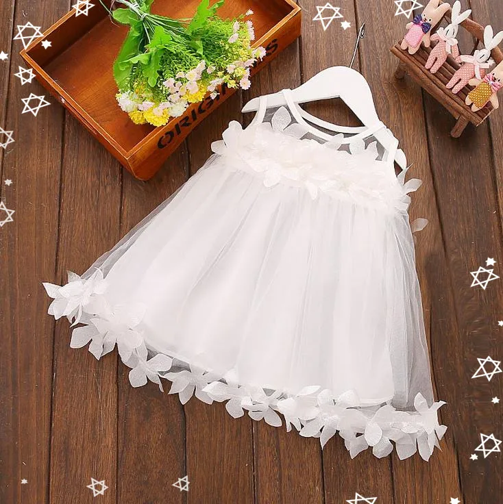 

2021 summer kids clothes girl dress fashion white kids girls party dresses