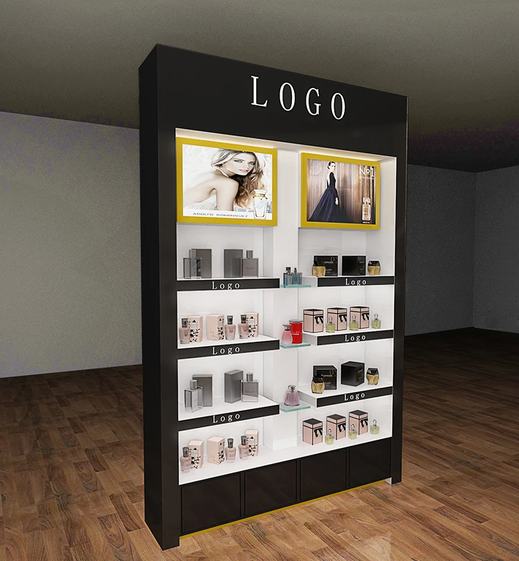 Hot Selling Black Makeup Shop Solutions Cosmetic Display Rack