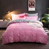 High Quality Comforter Set 100% Cotton Full King Sizes Triangle Print Duvet Cover Set Bed Sheet
