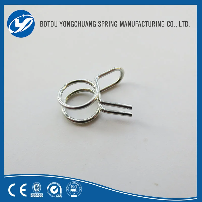 Stainless Steel 2mm Round Wire 17mm Inner Diameter Tube Spring Clips ...