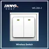 No battery self-powered 2 multi channel wireless remote control light double wall switch