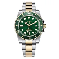 

2018 New Product Rotatable Bezel Green Dial Luxury Men Watch Stainless Steel Watches