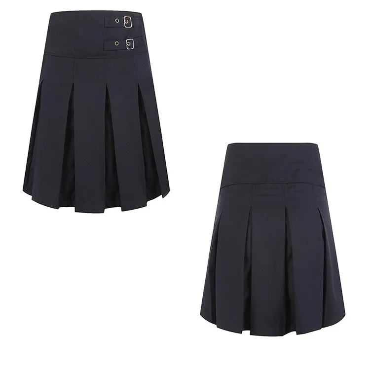 Design Khaki Pleated Girls Skirt High School Uniform - Buy Khaki School ...