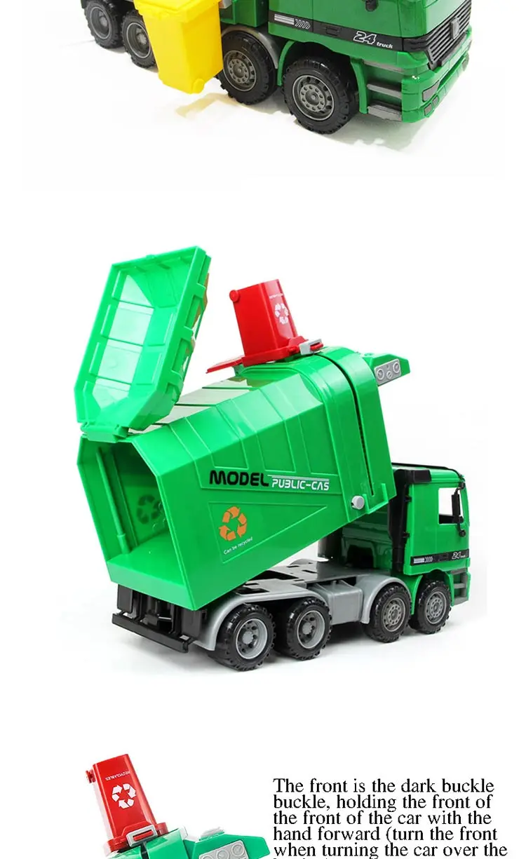 Friccion Con El Camion De La Basura De Juguete De Modelo Con Cubos De Basura Buy Camion De Basura De Juguete Camion De Basura De Juguete Para Ninos Modelo De Camion De Basura