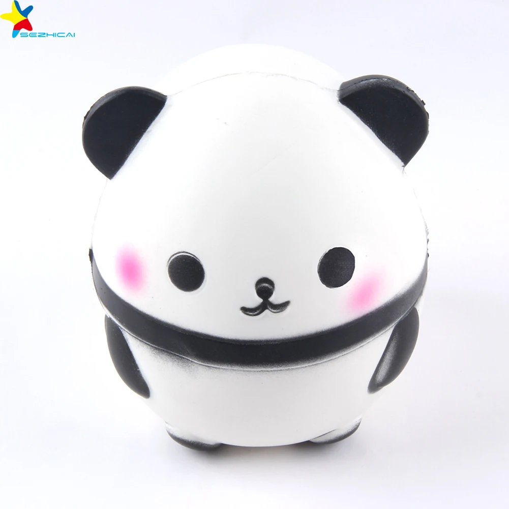 Wholesale for Amazon jumbo colorful panda soft squishy slow rising squeeze kids toy gift