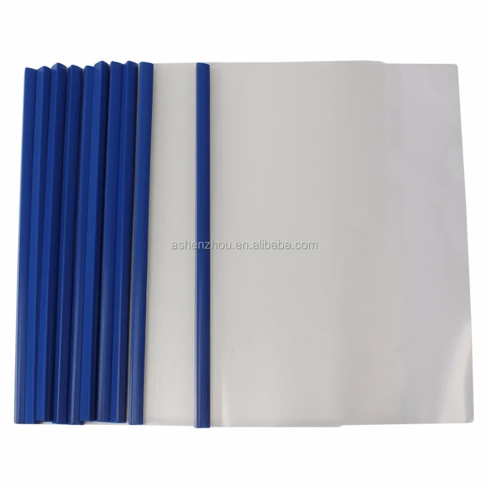 
Hot sale custom printing A4 size plastic document holder PVC slide bar clip file folder binder 