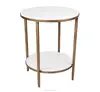 Marble Round Side Tables Iron brass gold Sofa Table