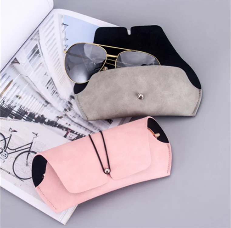 Fashion Oem Sunglasses Bag Luxury Customized Logo Case Soft Leather