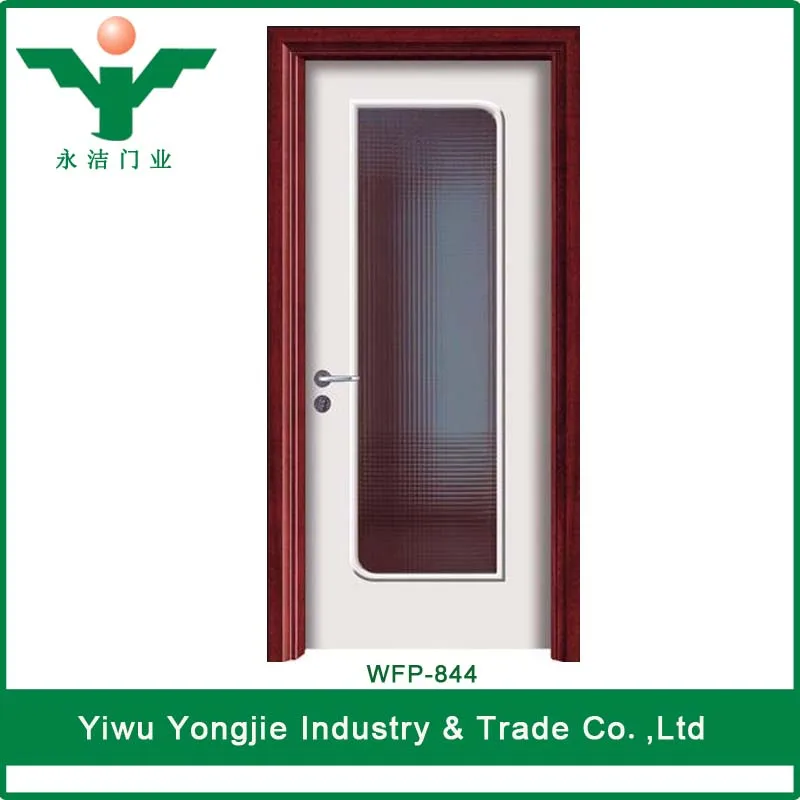 Simple Comfortable Exterior Pvc Louvered Doors Glass Insert
