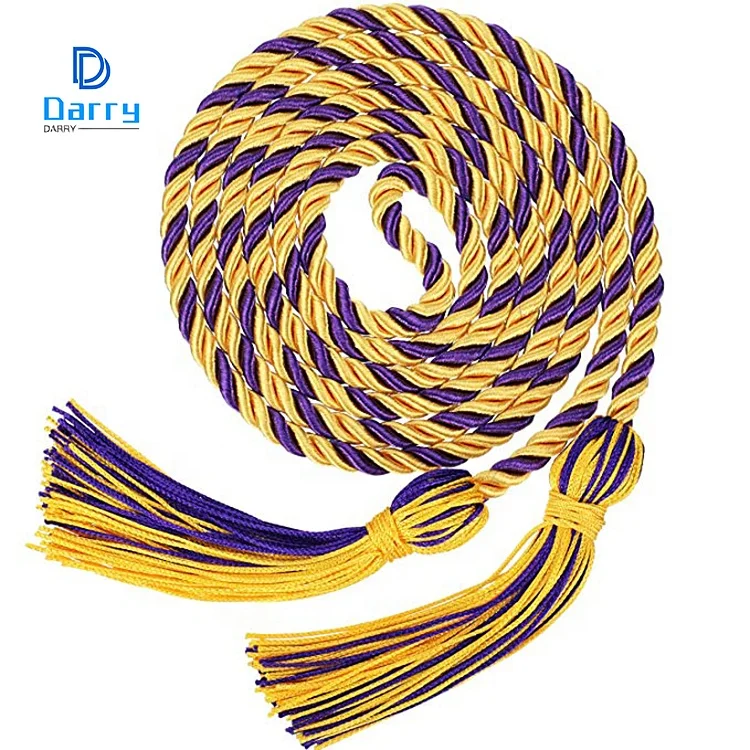 

College Graduation Honor Cords with single color Double color, Custom