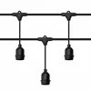 Bulb excluded 10m 10 suspended sockets 33ft LED bistro lights outdoor Waterproof IP65 Globe String Lights Base Holders Socket