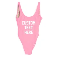 

Custom Text LOGO Sexy Blank Classic Multiple Colors Women Bathing Backless One Piece Swimsuit