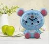 2019 Wholesale Cartoon Animal Shape Promotional cheap plush animal bear alarm clock plastic Table Clock
