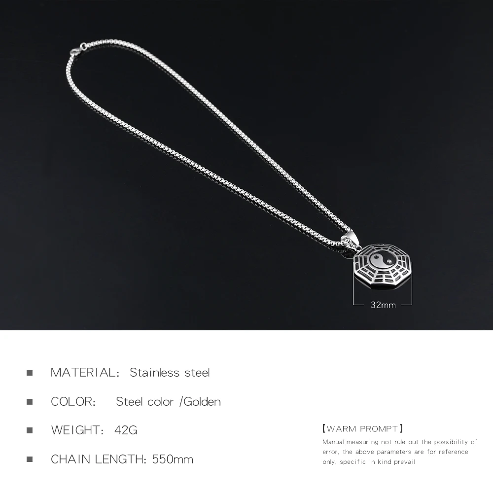 Top Quality Stainless Steel Ying Yang Chi Pendant Price