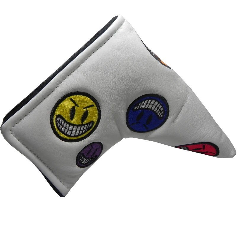 

Grin PU Golf Putter Headcover Blade Golf Headcovers, White