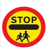 Manufacturer informative school bus stop traffic signs