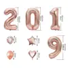 Wholesale 40 inch US Number Balloon Colorful Foil Helium Balloon Happy New Year 2019 Decoration Balloon Set