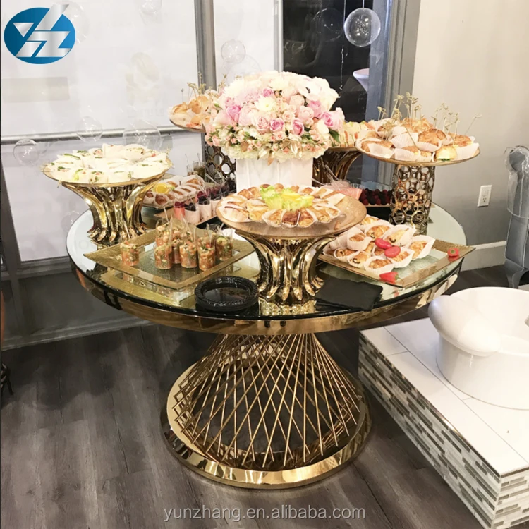 Glass Top Wedding Dining Table