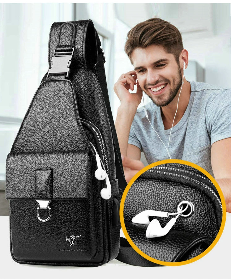 

Messenger outdoor Shoulder Chest Crossbody Bag Waterproof Waterproof Mini Sling Bag For Men, Black brown