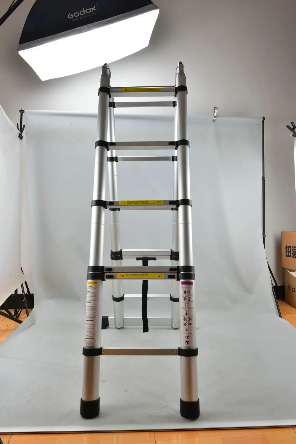 双面梯子 4.4 m 理想选择产品 14.4ft 扩展折叠伸缩铝框架形状梯子