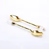 New arrival gold plated zinc alloy coffee spoon wholesale