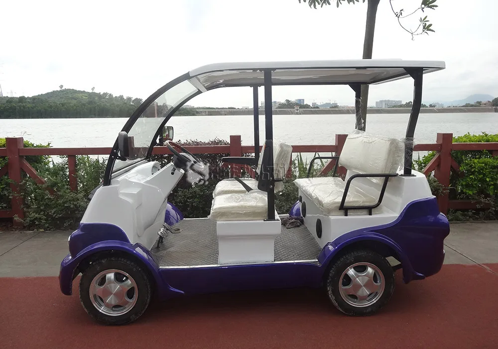 4 Seats Electric Transport Cart Golf Cart Tour ISO9001 Certification