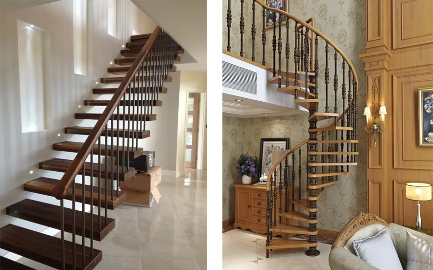 Modern Steel Keel Wooden Pillar  Staircase Handrail Design.jpg