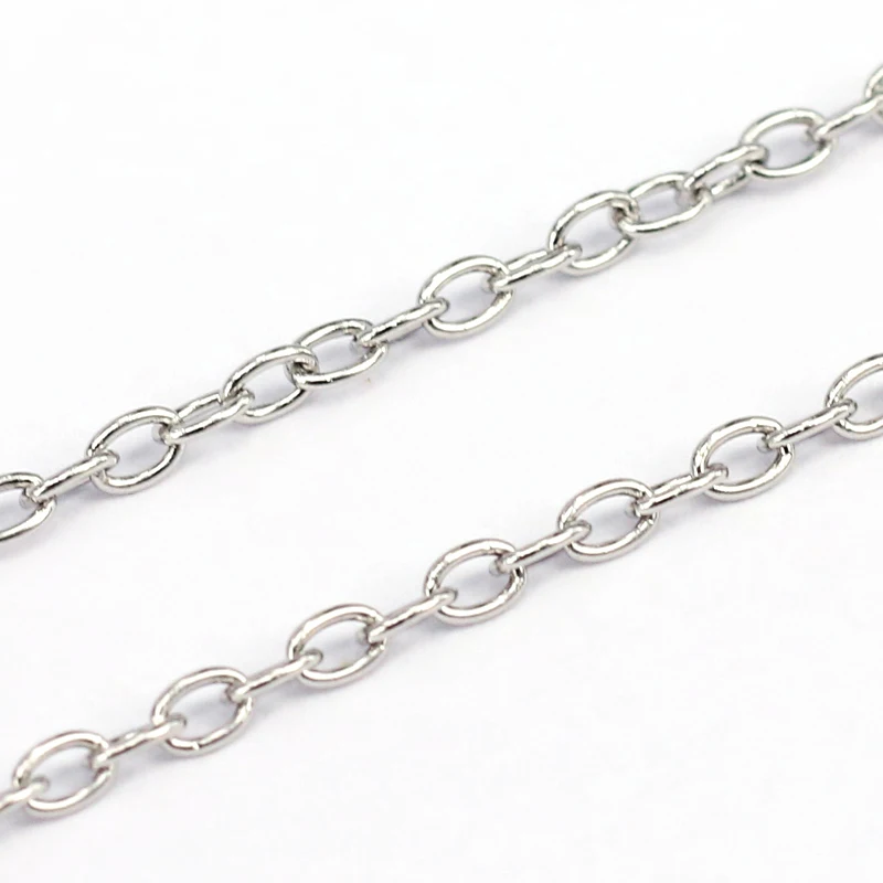 

PandaHall 304 Stainless Steel 3mm Cross Chain, Stainless steel color
