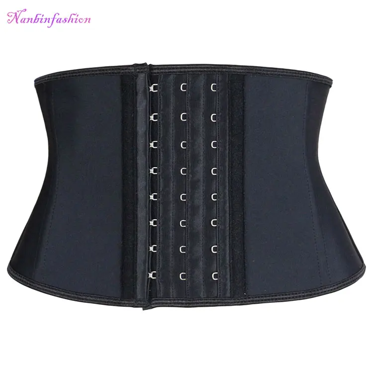 

Short Torso Nine Steel Bones Small Latex Waist Training Corset, As shown