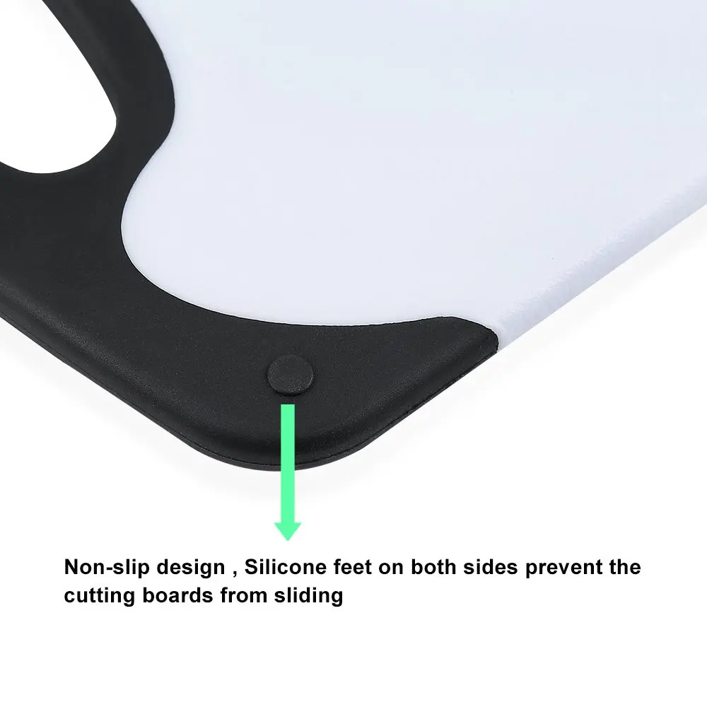 Hot sale BPA free quality kitchen 3 pcs plastic cutting board chopping