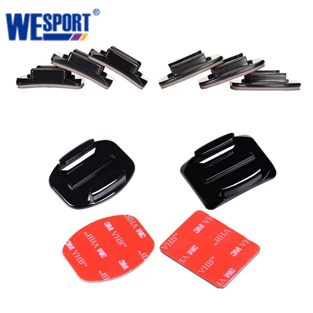 

16PCS Adhesive Action camera Mount for Gopro Sports Cameras Go Pro Xiaomi Yi, Black