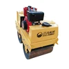 Hand operated mini road roller double steel compactor for sale