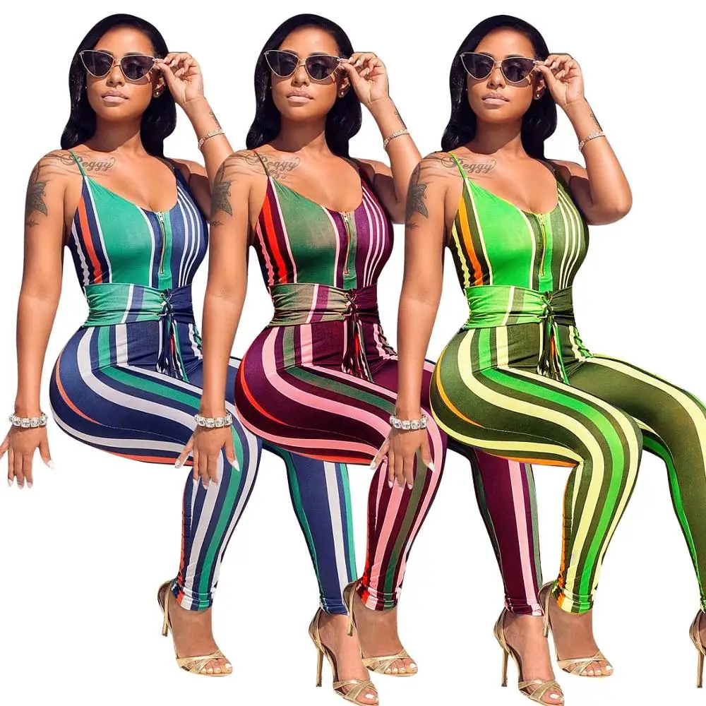 

Jumpsuit women 2019 Woman Jumpsuits Latest Design Striped Pants Playsuit, N/a