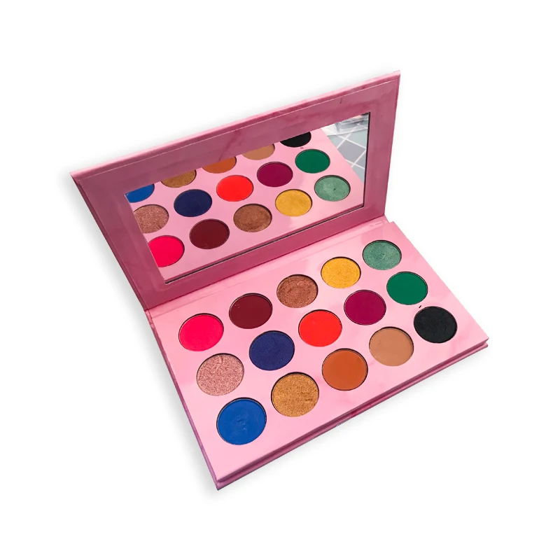 

15 color high pigment makeup palette custom glitter eyeshadow private label