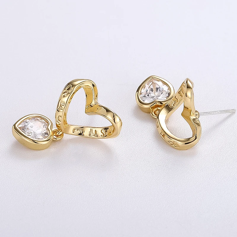 

Lateefah 2019 Fashion Alloy Love Hollow Earrings Long Earrings Gold For Women Jewelry