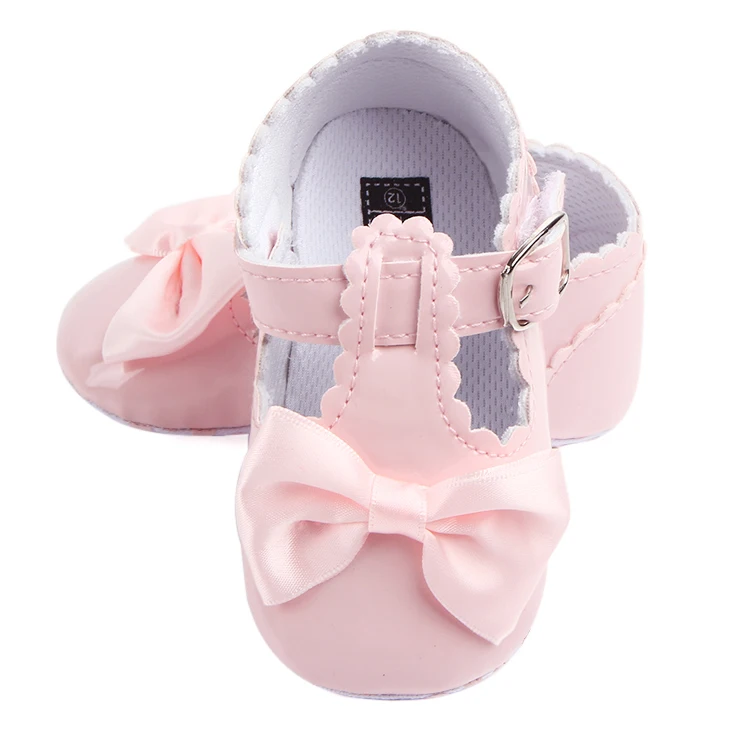 
New Arrival Soft Bright Leather Baby Girl Shoes 