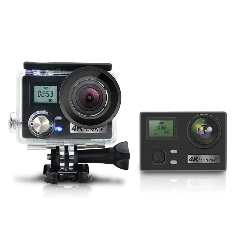 

2020 Trend HD Dual Screen 4K 24FPS Waterproof 30M WIFI Video Action Camera