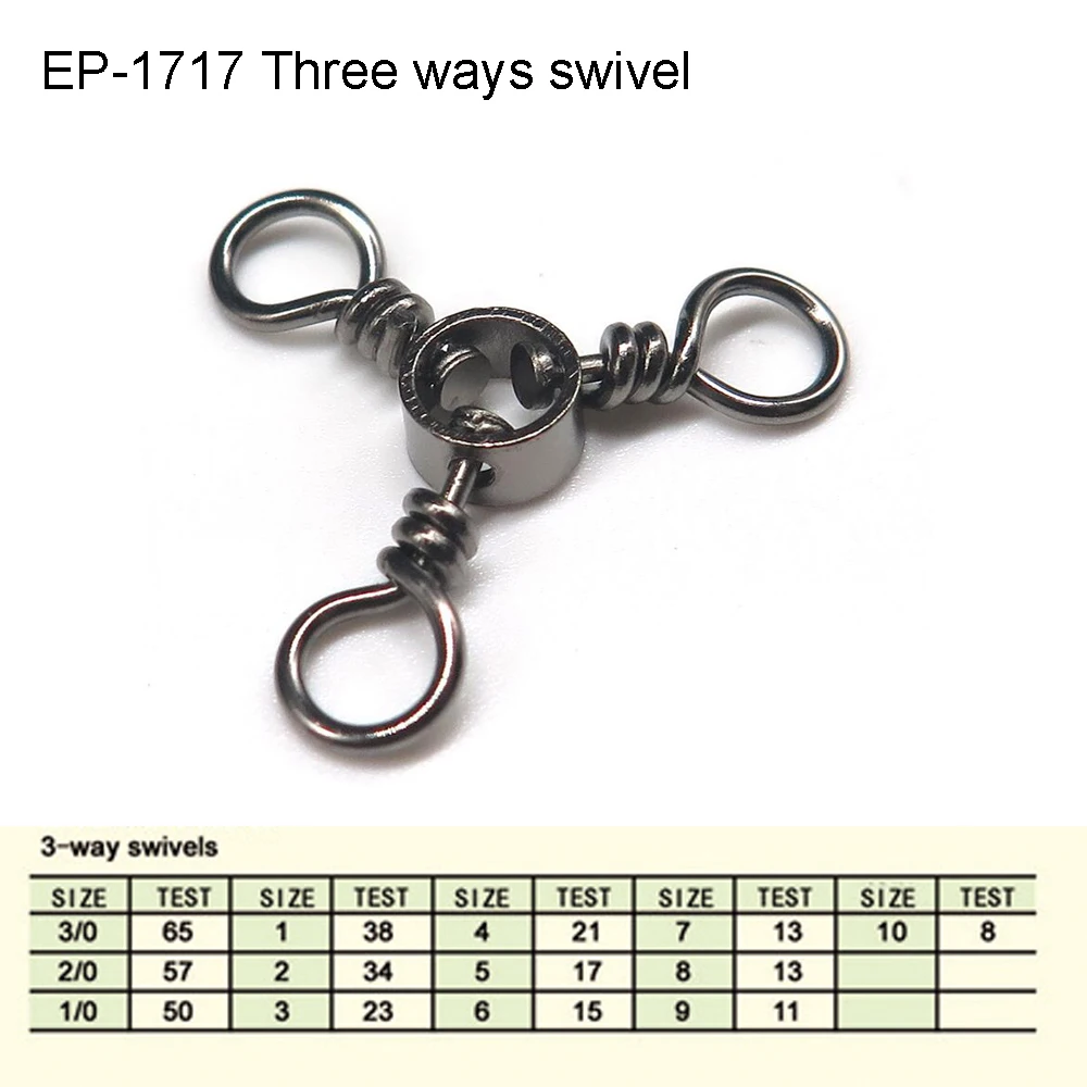 Eupheng Saltwater Casting Trolling Rig Fishing Barrel Triple Three Ways 3 Way Swivels Fishing