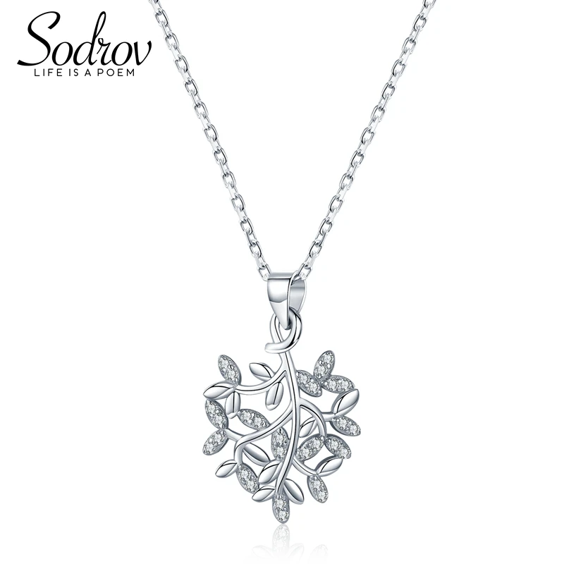 

925 Sterling Silver Unique Leaves Pattern Brief Pendant Necklaces for Women Charming Fine Jewelry HN007 Personalized