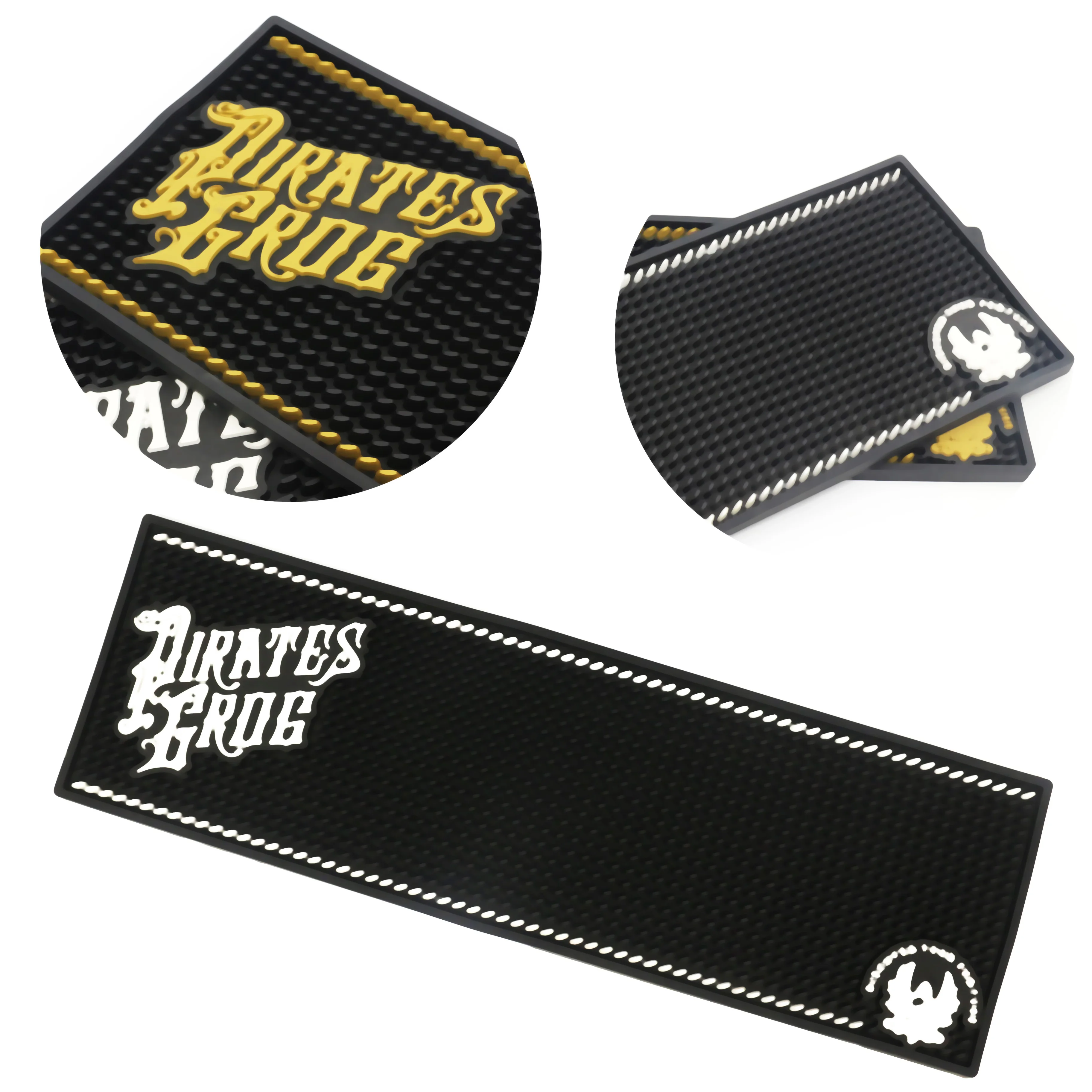 Wholesale Cheap Custom Brand Logo Soft Pvc Barmat Rubber Beer Antislip