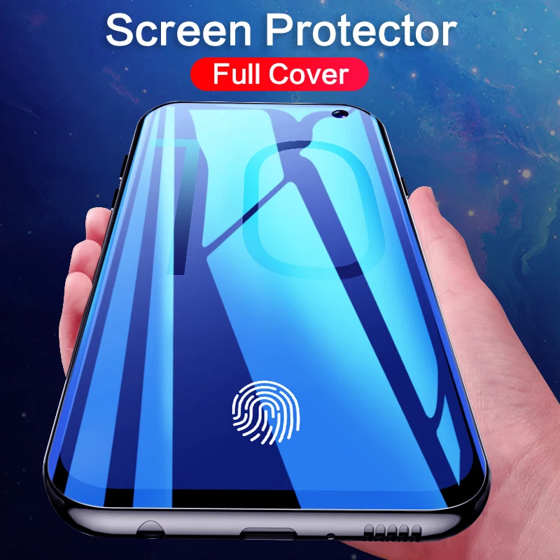 

With fingerprint unlock S10 Lite tempered glass for Samsung S10 Glass film full cover for S10 Plus Screen Protector