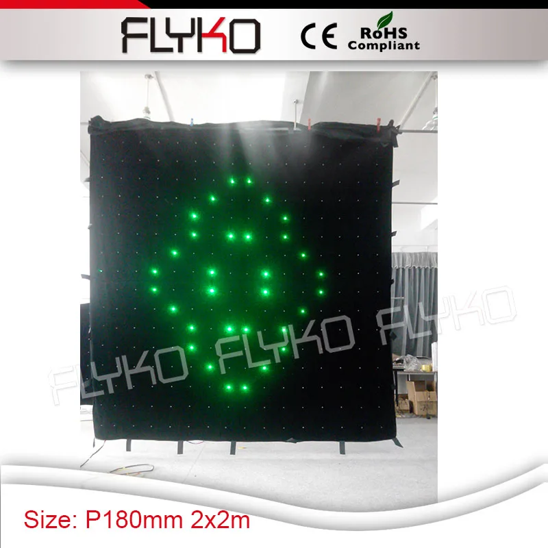 

2x2m mini size customized led P18 curtain cloth indoor wall screen, Full color