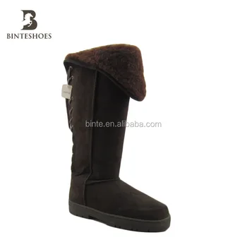 knee high winter boots with fur