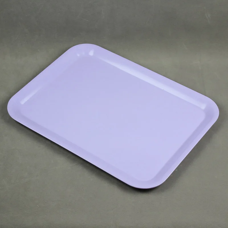 Custom Printed Rectangular Hard Plastic Tray Melamine Food Drink