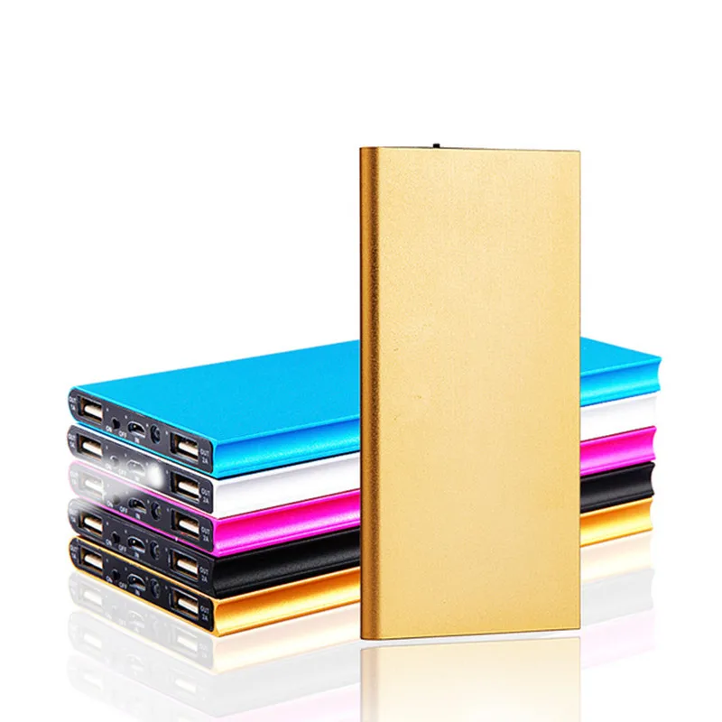 

Portable Ultrathin 20000mah aluminum power bank slim, Black, blue, golden, green, red, silver